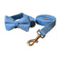 Blue Velvet Dog Collar Dog Rope Pet Collar - Dog Hugs Cat