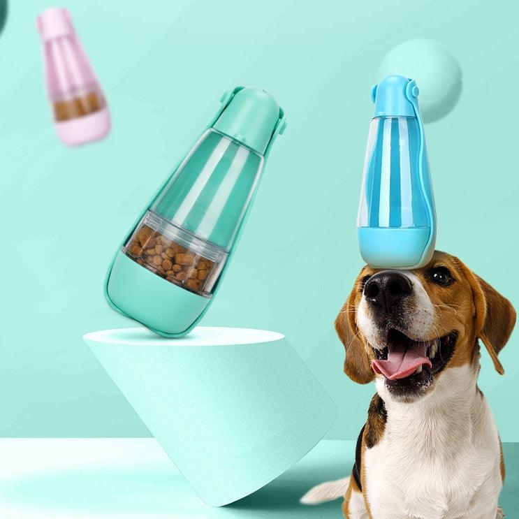 Portable Multifunctional Pet Accompanying Cup Dog Cat Supplies Food Water Bottle - Dog Hugs Cat