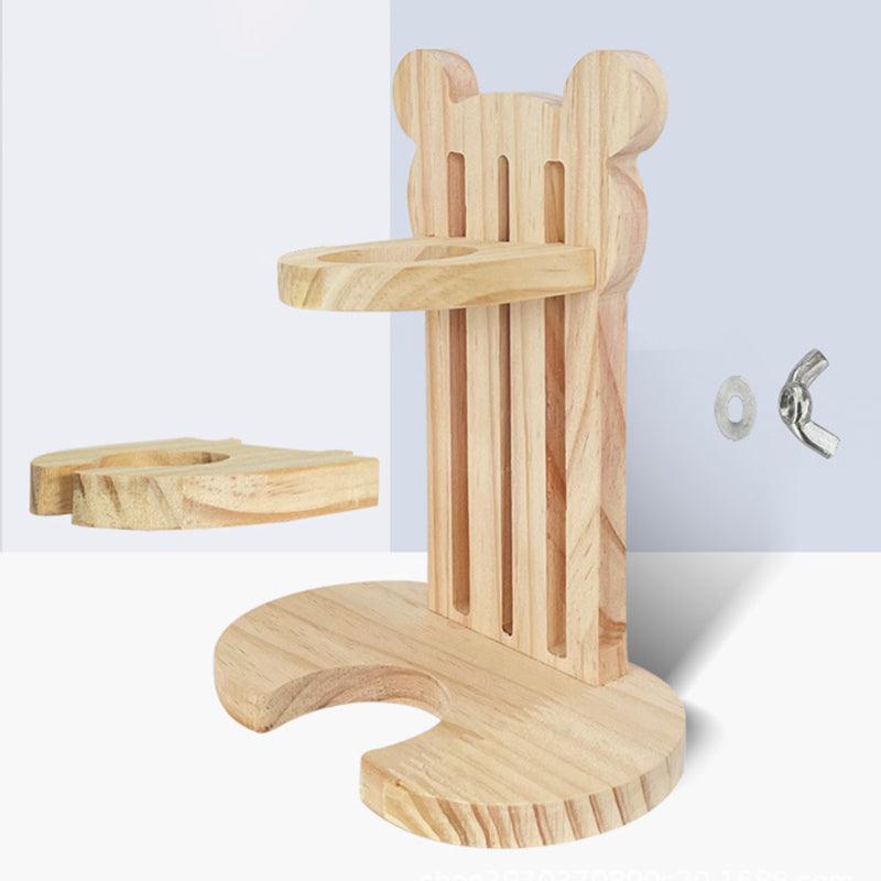 Adjustable Height Wooden Hamster Water Dispenser - Dog Hugs Cat