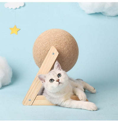 Professional Vertical Cat Toy Sisal Cat Catching Ball - Dog Hugs Cat