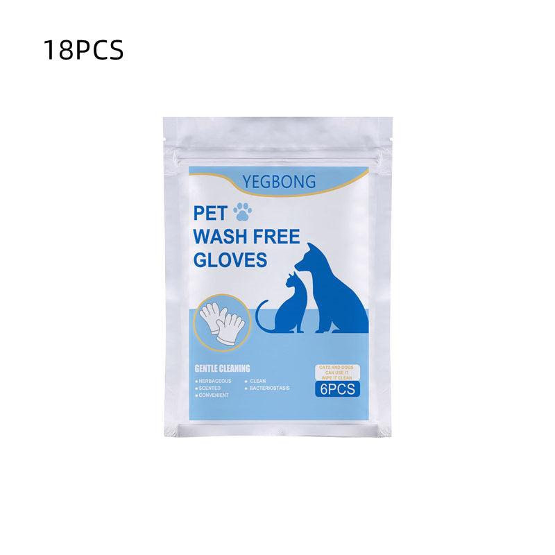 No-Bath And Cat-Free Non-Woven Gloves - Dog Hugs Cat