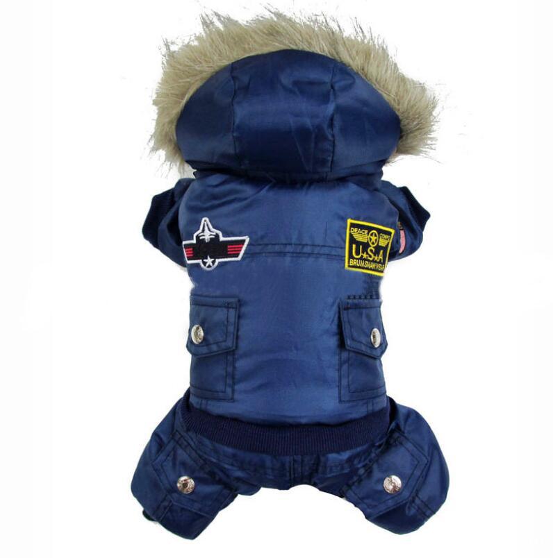 Air Force Inspired Four-Legged Pet Suit - Stylish Autumn and Winter Coats for Dogs - Dog Hugs Cat