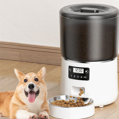 Automatic Cat Feeder with Timed and Quantitative Feeding - Dog Hugs Cat