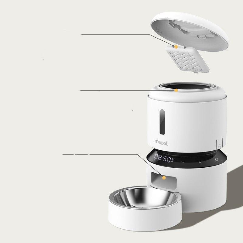 Automatic DuoFeed Cat Feeder - Capsule Design - Dog Hugs Cat