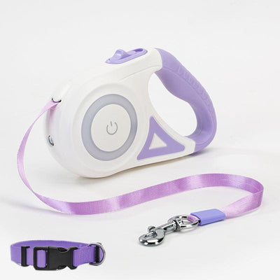 Automatic Pet Dog Cat Traction Rope with Retractable Leash and Collar - Dog Hugs Cat