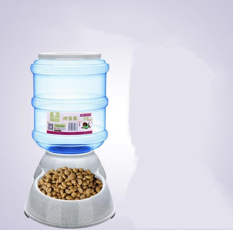 Automatic Pet Feeder & Water Fountain Combo - Large Capacity, Eco-Friendly Design - Dog Hugs Cat