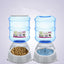 Automatic Pet Feeder & Water Fountain Combo - Large Capacity, Eco-Friendly Design - Dog Hugs Cat