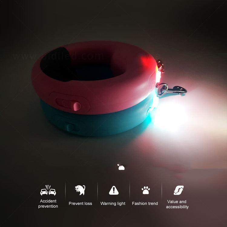 Automatic Pet Walking Leash with LED Lights - Dog Hugs Cat