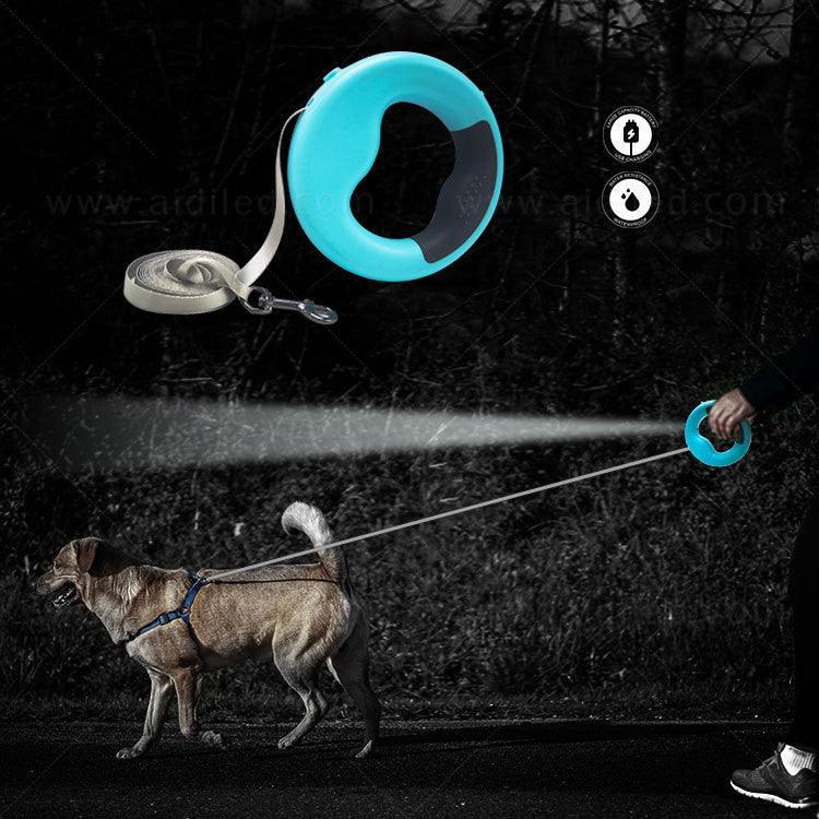 Automatic Pet Walking Leash with LED Lights - Dog Hugs Cat