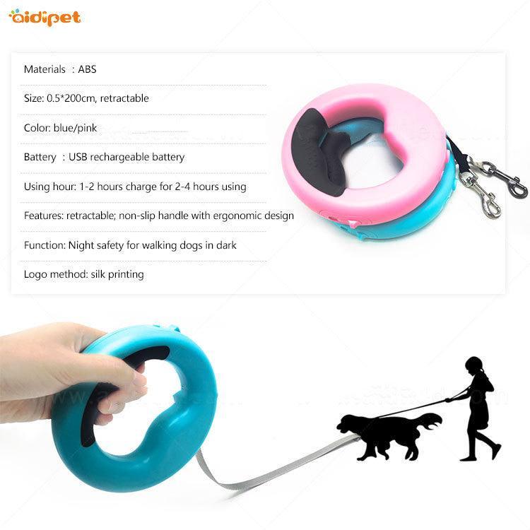 Automatic Pet Walking Leash with LED Lights - Dog Hugs Cat