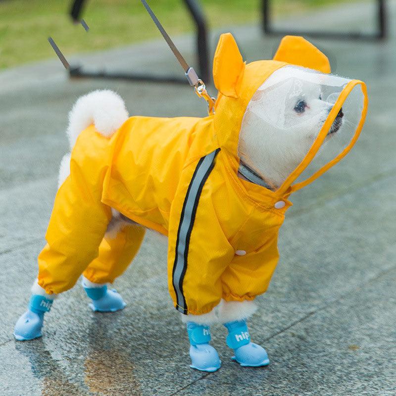 Autumn Pet Rainy Clothes - Small Dog Puppies Raincoat - Dog Hugs Cat