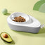 Avocado Pawsome Pet Feeding Set: Automatic Food Bowl and Water Dispenser - Dog Hugs Cat