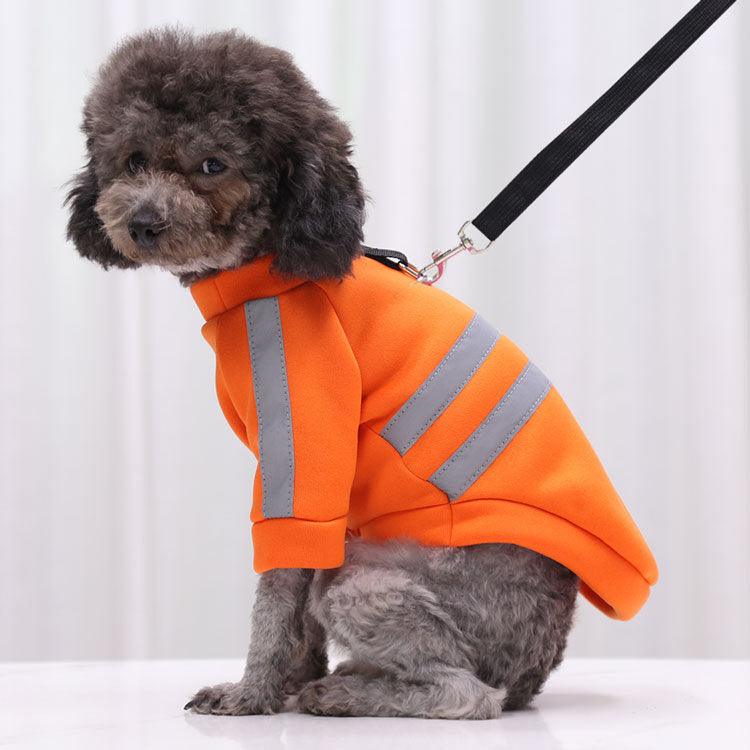 Tractionable Reflective Sweater Night Walking Dog Cat Pet Clothes - Dog Hugs Cat