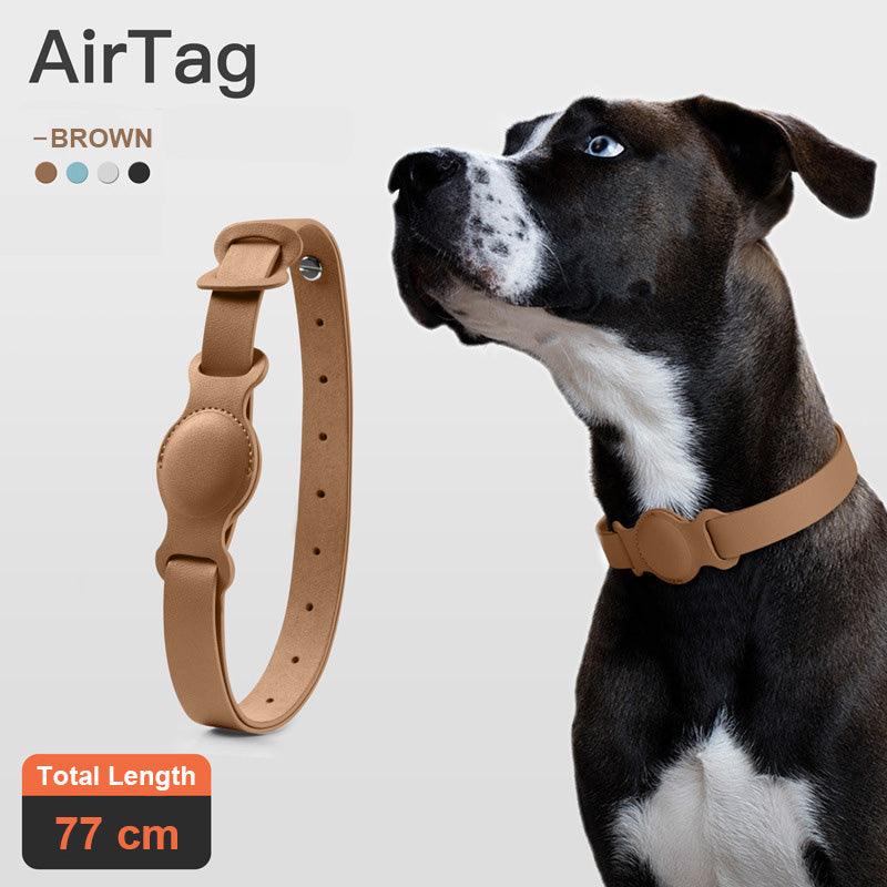 Anti-Lost Device Cat And Dog Pet Collar Chain Leather Case - Dog Hugs Cat