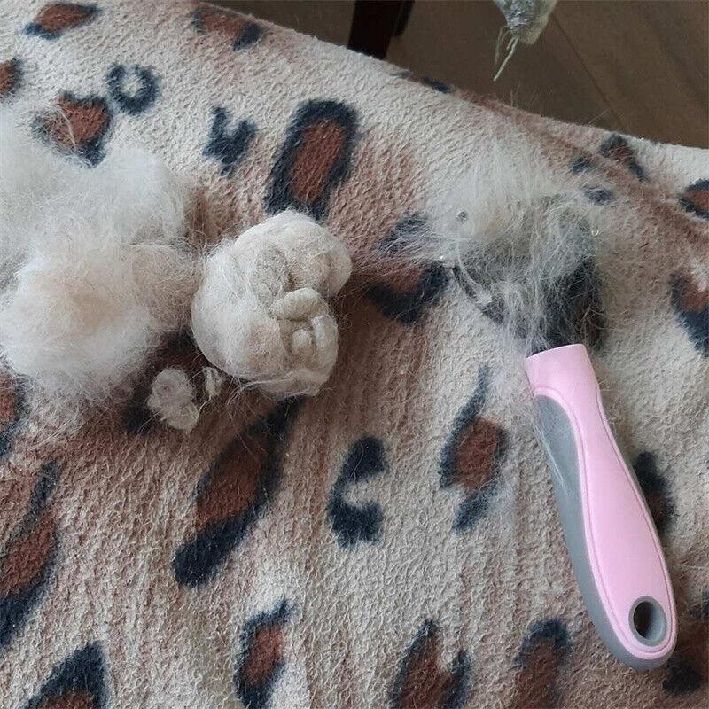 Grooming Brush For Pet Dog Cat Deshedding Tool Rake Comb Fur Remover Reduce 2-Side Dematting Tool For Dogs Cats Pets Grooming Brush Double Sided Shedding And Dematting Undercoat Rake Hair Removal Comb - Dog Hugs Cat