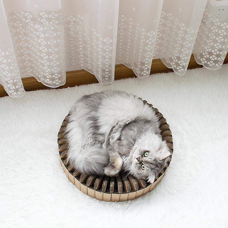 Diy Splicing Nest Corrugated Cat Scratcher - Dog Hugs Cat