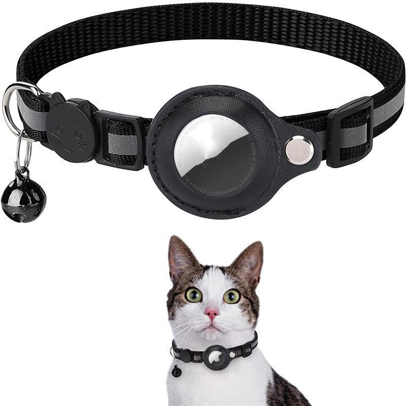 Reflective Collar Waterproof Holder Case For Airtag Air Tag Airtags Protective Cover Cat Dog Kitten Puppy Nylon Collar - Dog Hugs Cat