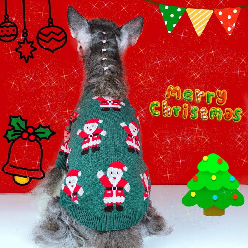 Pet Clothes Schnauzer Teddy Winter Christmas Sweater - Dog Hugs Cat