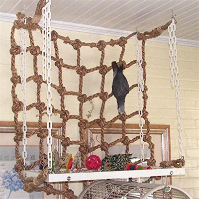 Bird's Nest Hemp Rope Climbing Net - Dog Hugs Cat