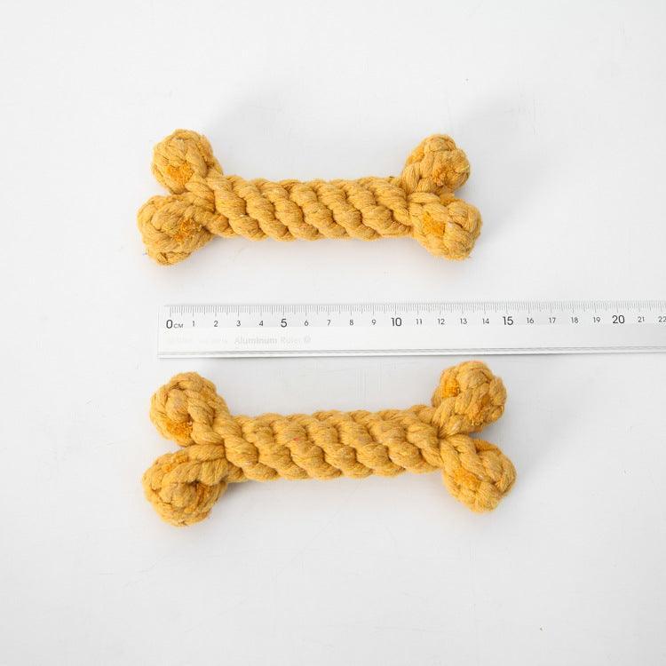 Bite-Resistant Cotton Rope Knot Toy for Dogs - Dog Hugs Cat