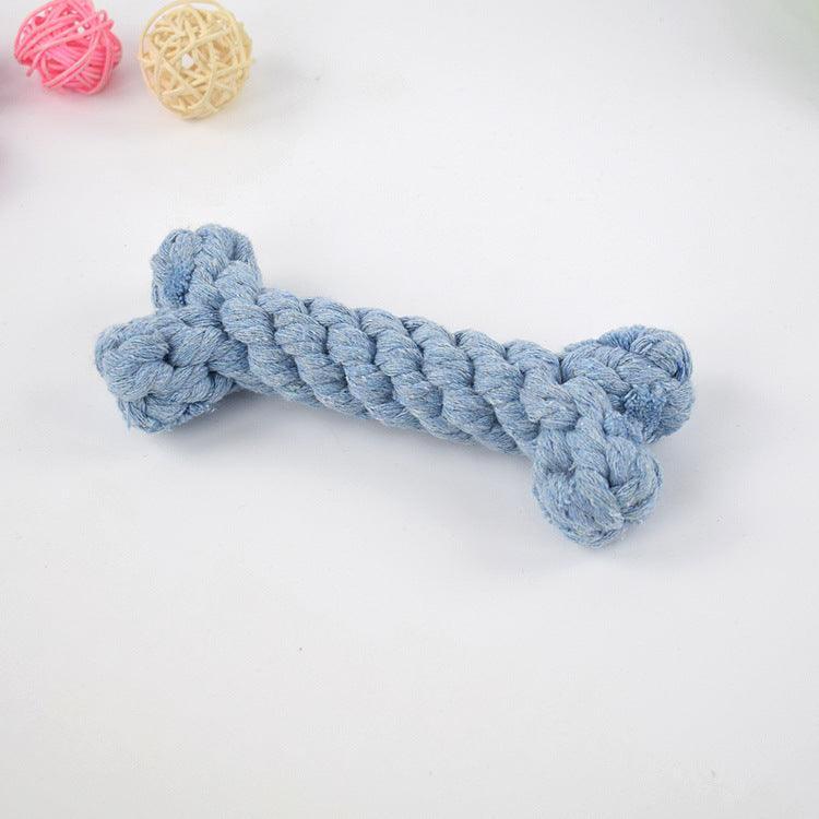 Bite-Resistant Cotton Rope Knot Toy for Dogs - Dog Hugs Cat