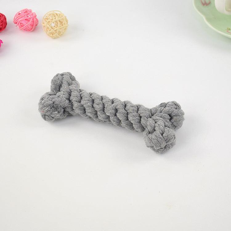 Bite-Resistant Cotton Rope Knot Toy for Dogs - Dog Hugs Cat