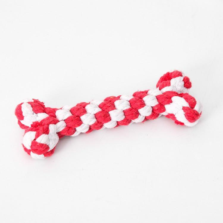 Bite-Resistant Cotton Rope Knot Toy for Dogs - Dog Hugs Cat