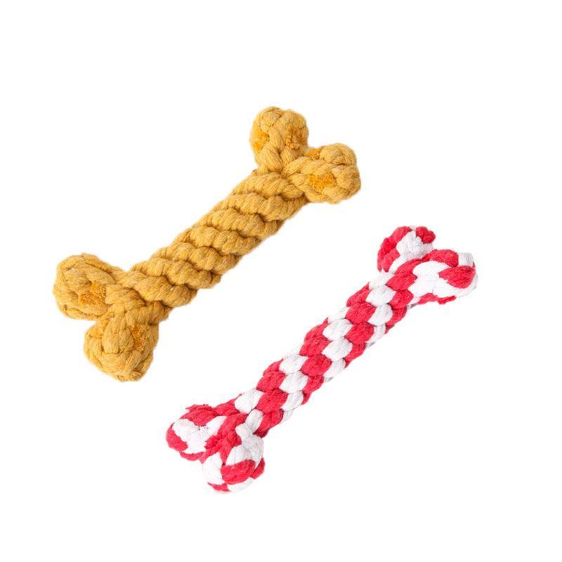 Bite-Resistant Cotton Rope Knot Toy for Dogs - Dog Hugs Cat