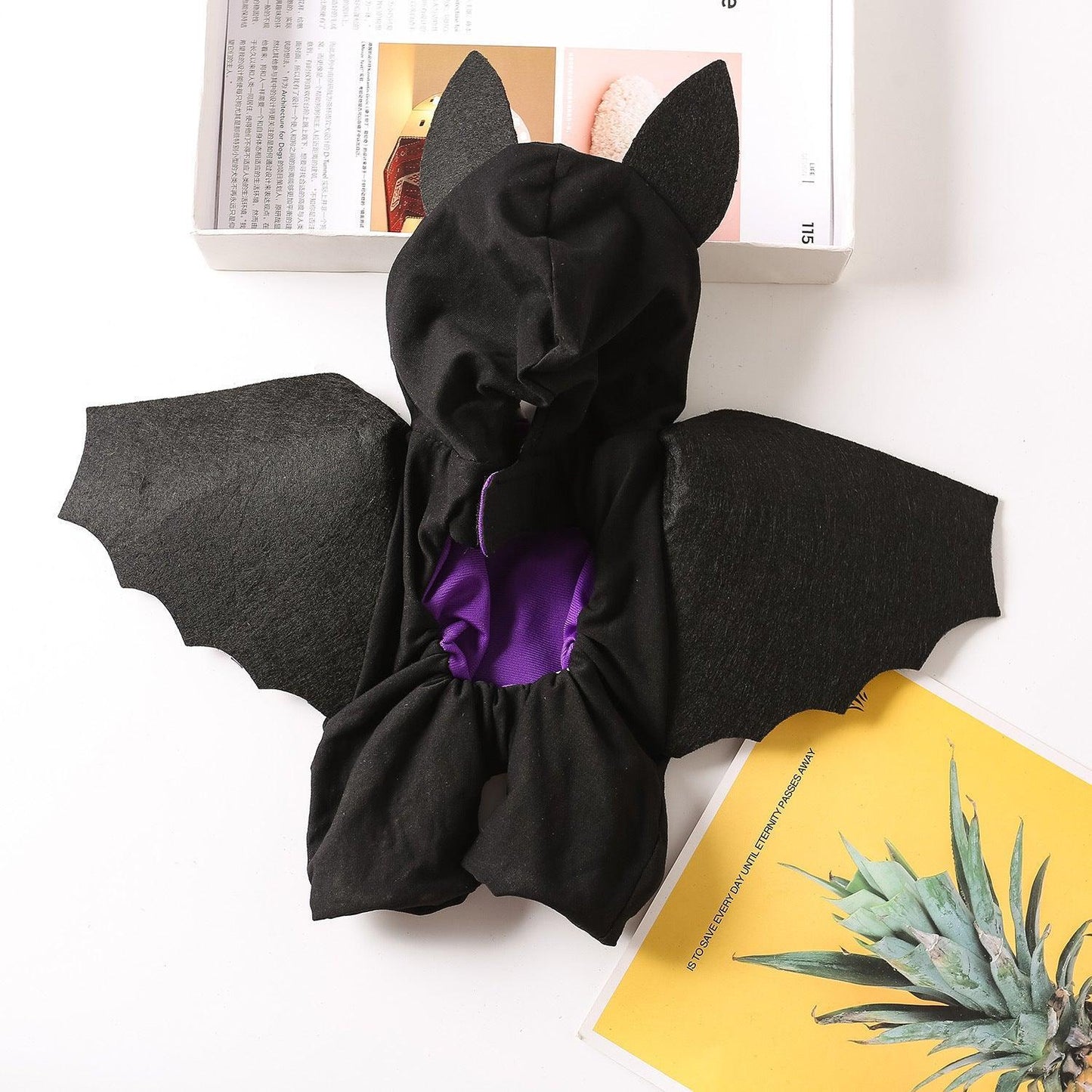 Black Bat Stand Up Dog Transformation Outfit - Dog Hugs Cat