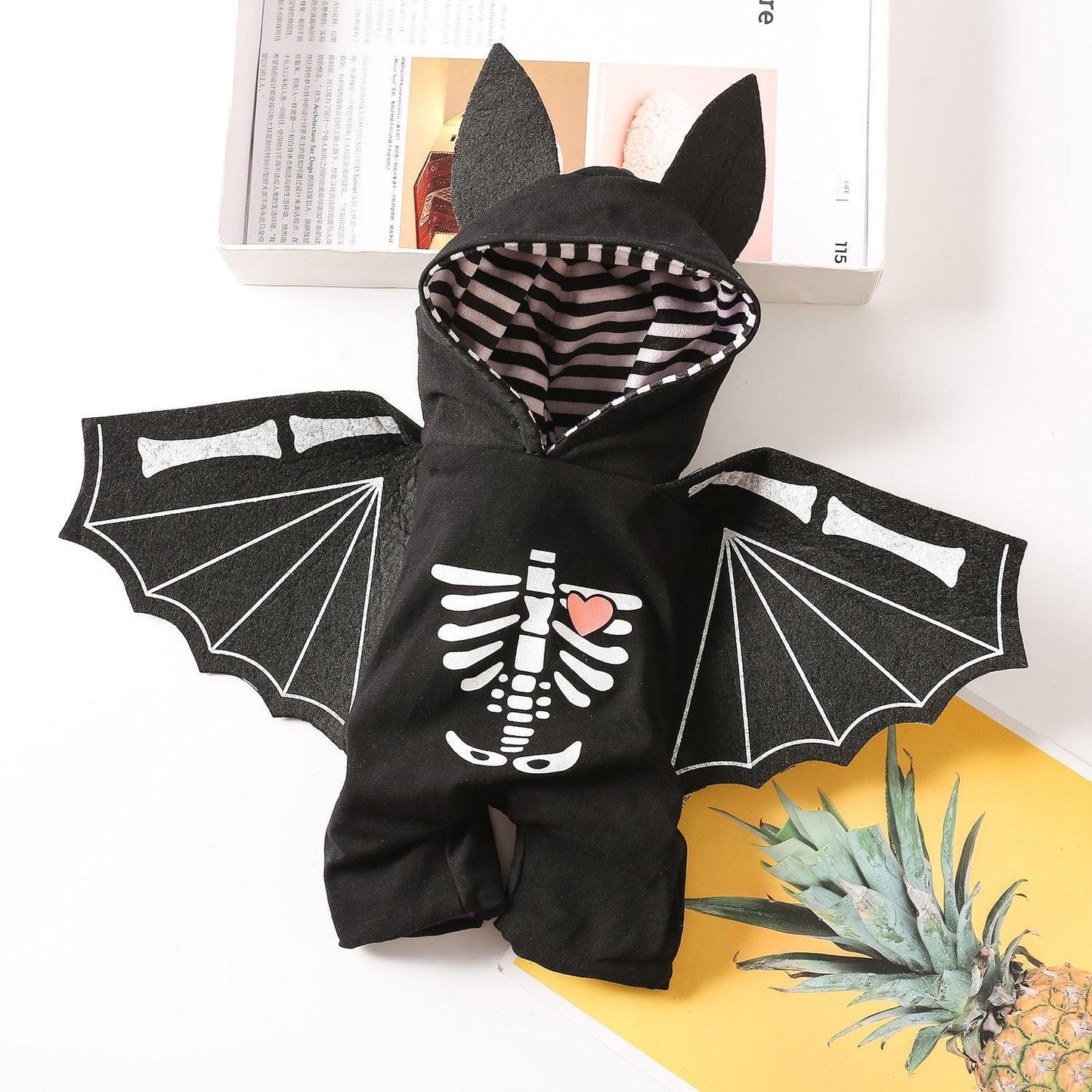 Black Bat Stand Up Dog Transformation Outfit - Dog Hugs Cat