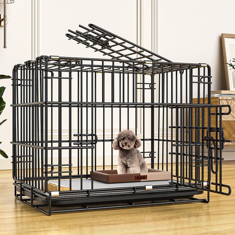 Bold Foldable Dog Pet Cage: Secure Enclosure for Your Furry Friend - Dog Hugs Cat