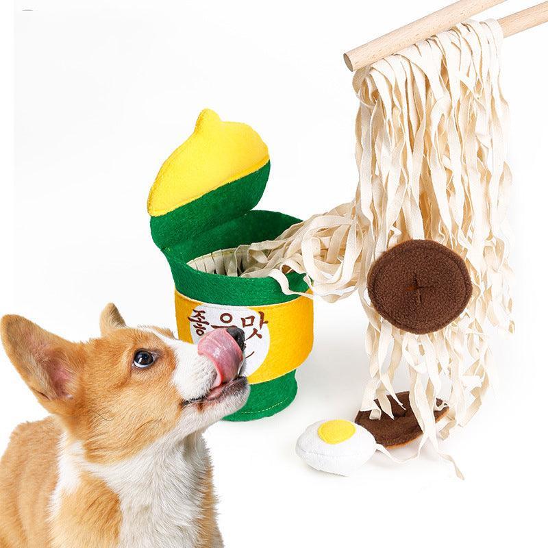 Boredom Buster Dog Toy: Instant Noodles Energy Reliever - Dog Hugs Cat