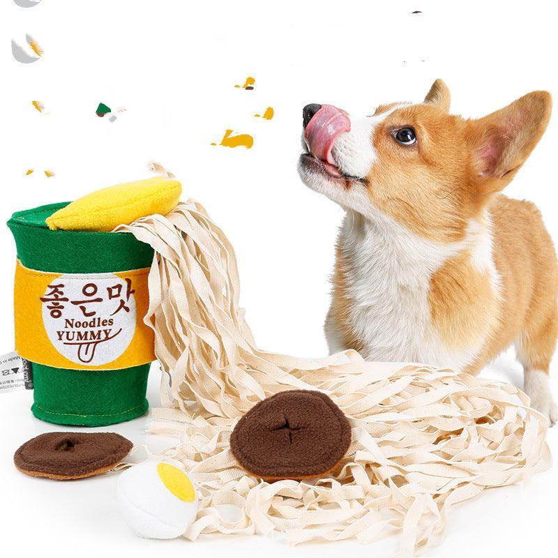 Boredom Buster Dog Toy: Instant Noodles Energy Reliever - Dog Hugs Cat