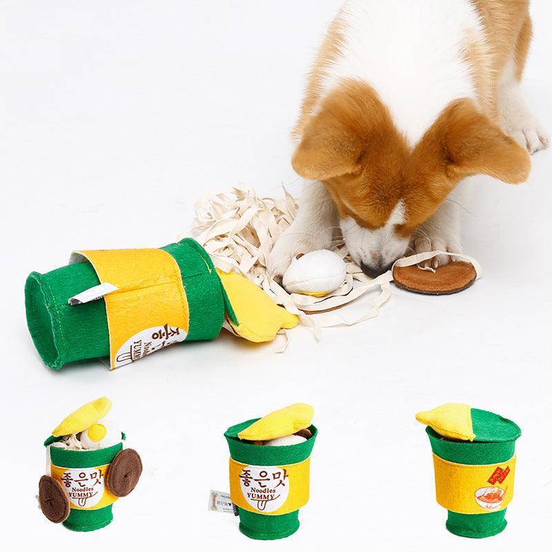 Boredom Buster Dog Toy: Instant Noodles Energy Reliever - Dog Hugs Cat