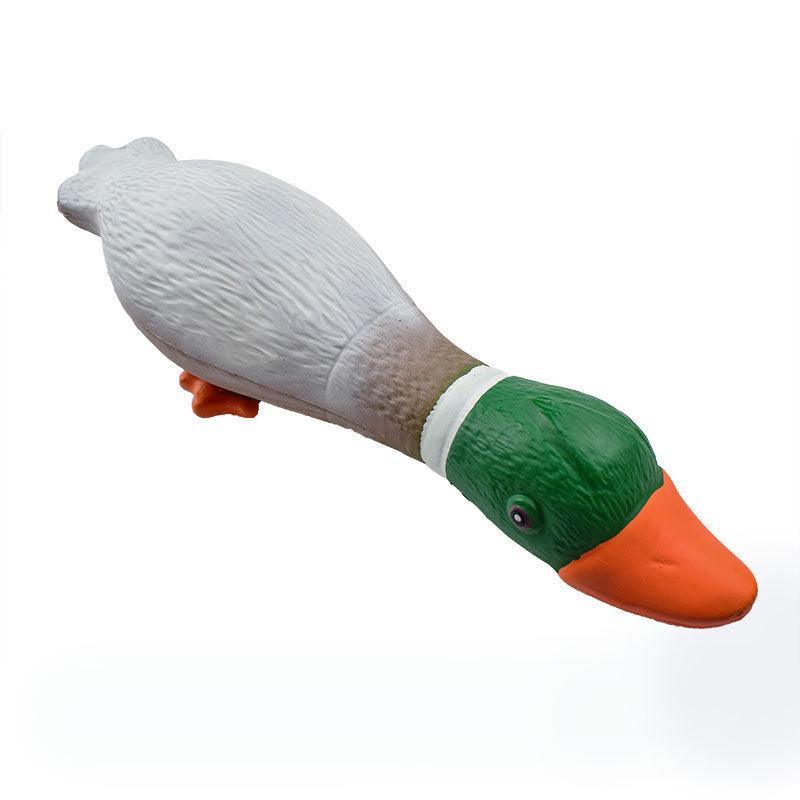 Boredom Buster Latex Duck Dog Toy - Dog Hugs Cat