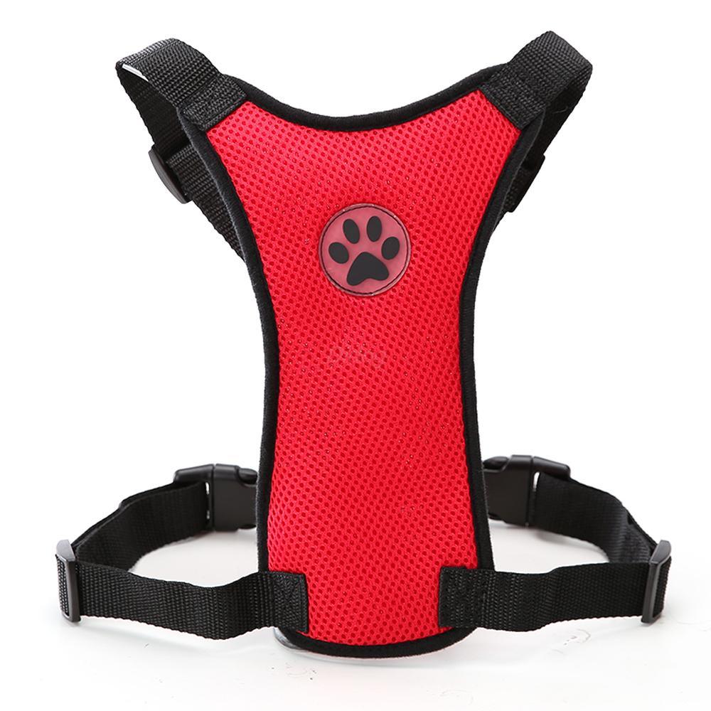 Breathable Mesh Pet Car Safety Chest Harness - Dog Hugs Cat
