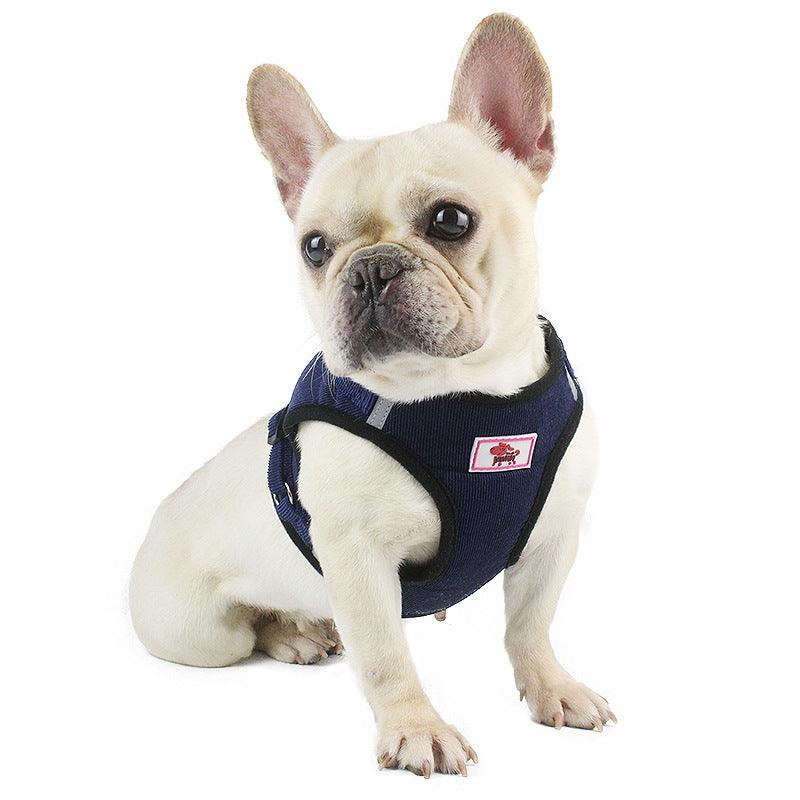 Breathable Vest-Style Puppy Chest Harness with Traction Rope - Dog Hugs Cat