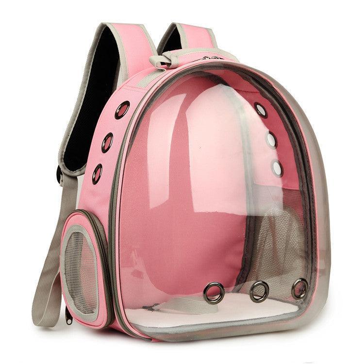 Bubble Pet Sightseeing Backpack: Portable and Stylish Carrier for Small Animals - Dog Hugs Cat