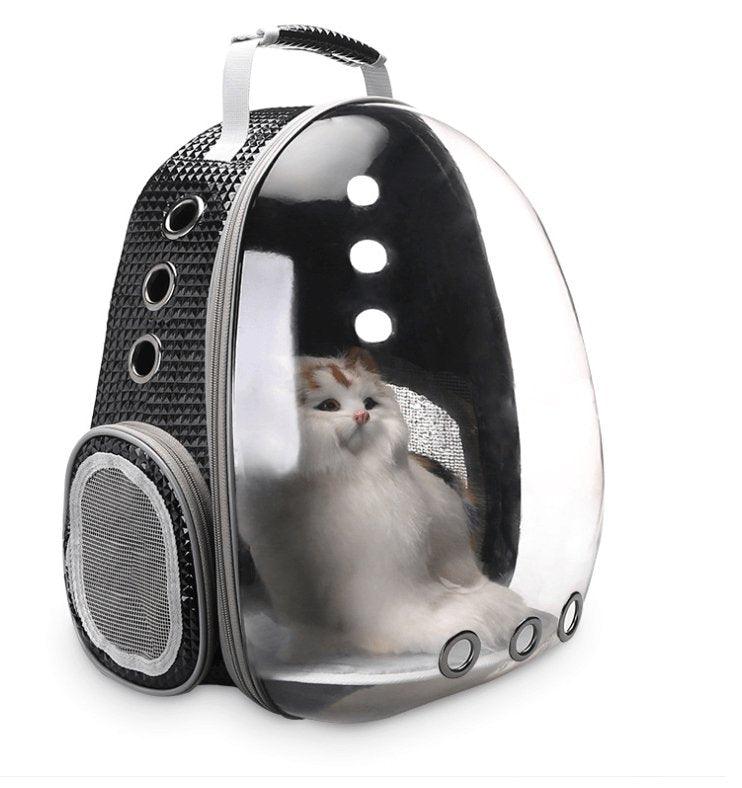 Bubble Pet Sightseeing Backpack: Portable and Stylish Carrier for Small Animals - Dog Hugs Cat