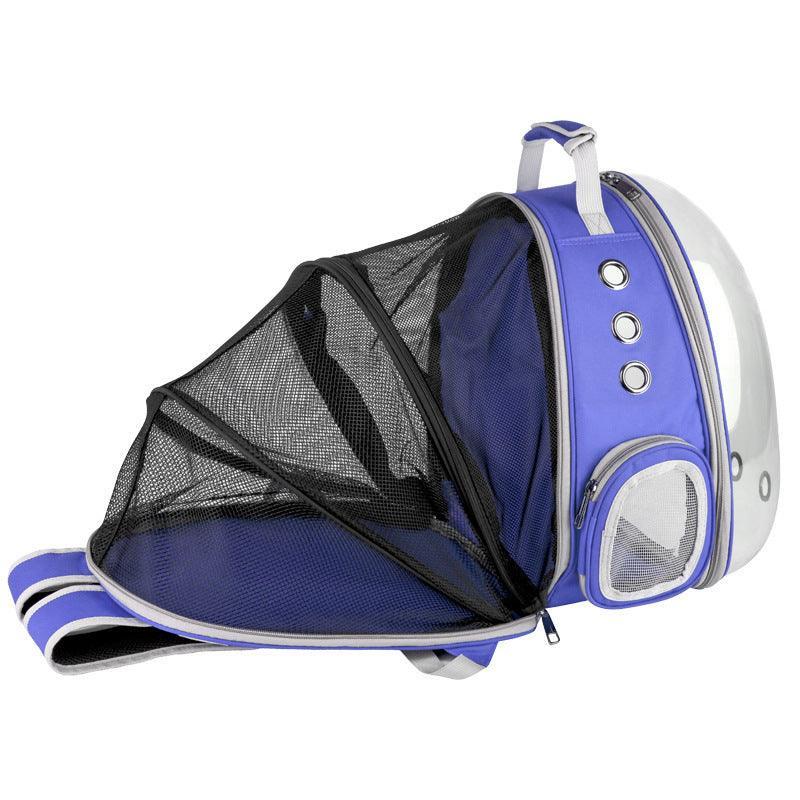 Bubble Pet Sightseeing Backpack: Portable and Stylish Carrier for Small Animals - Dog Hugs Cat