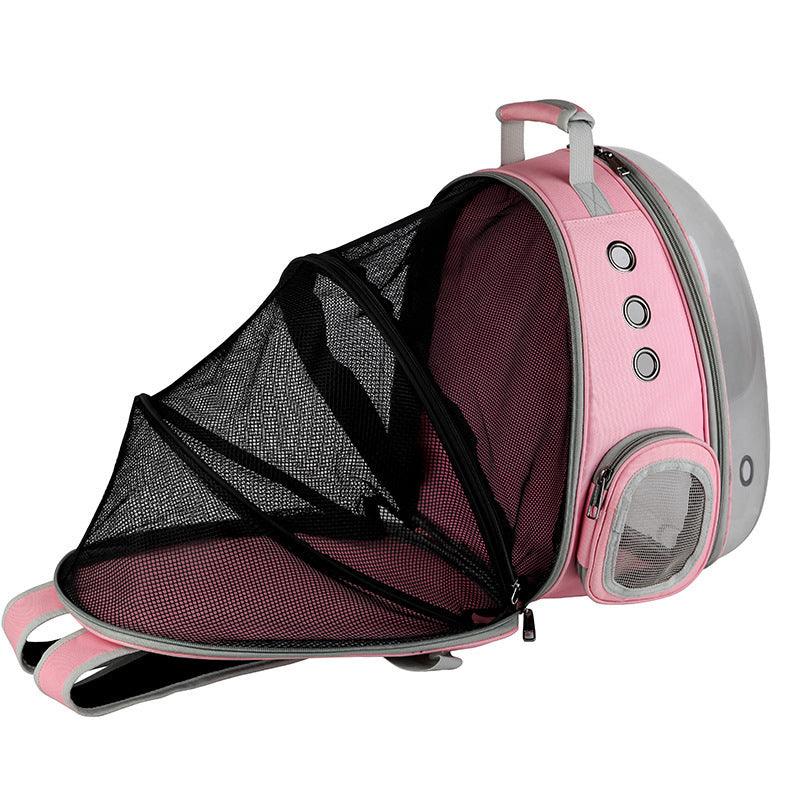 Bubble Pet Sightseeing Backpack: Portable and Stylish Carrier for Small Animals - Dog Hugs Cat