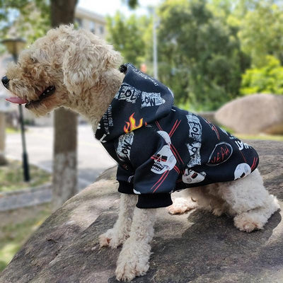 Dog Clothes Net Celebrity Skull Pet Outfit Camouflage Pet Hoodie - Dog Hugs Cat