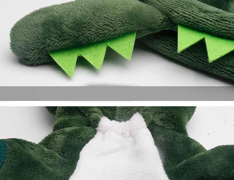 Pet Clothing Thickened Warmth Dinosaur Transform - Dog Hugs Cat
