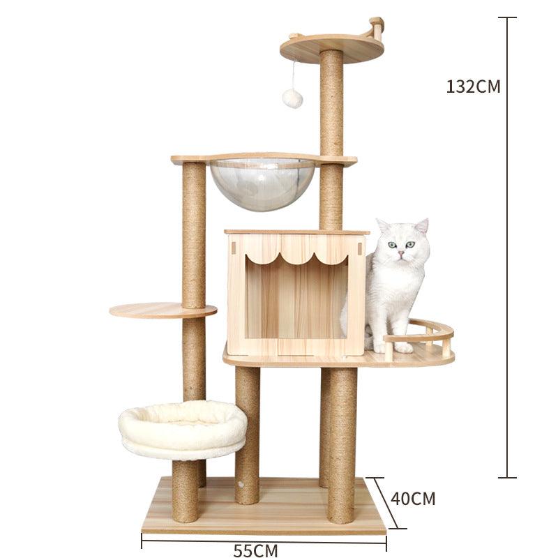 Cat Crawl Nest Scratching Board Tree Supplies Pet Toy Space Capsule - Dog Hugs Cat