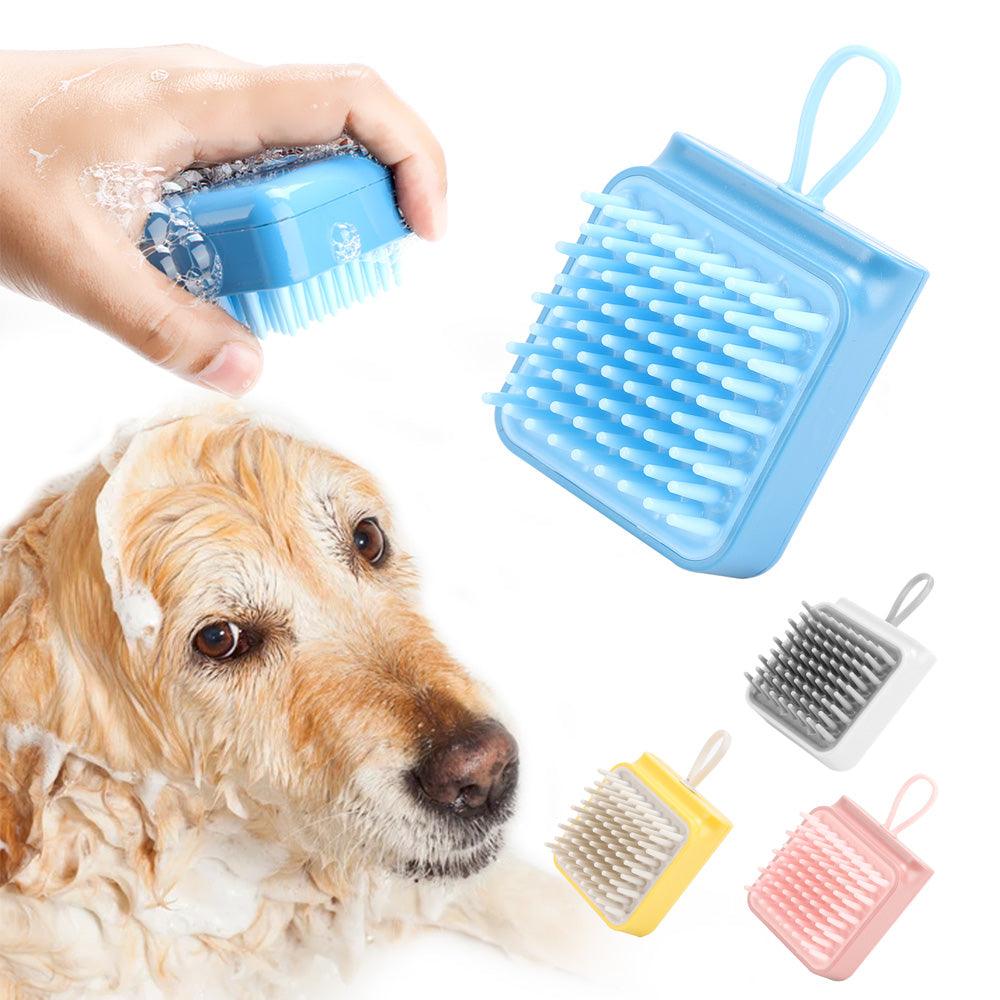 Pet Dog Cat Bath Brush Comb Multifunctional Brush Hair Fur Grooming Massaging Washing Comb Wet And Dry Remove Hair Knots - Dog Hugs Cat