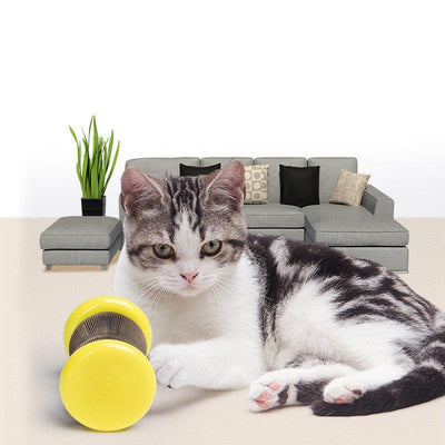 Pet Toy Magic Organ Corrugated Paper Wheel Cat Scratching Board Powder - Dog Hugs Cat