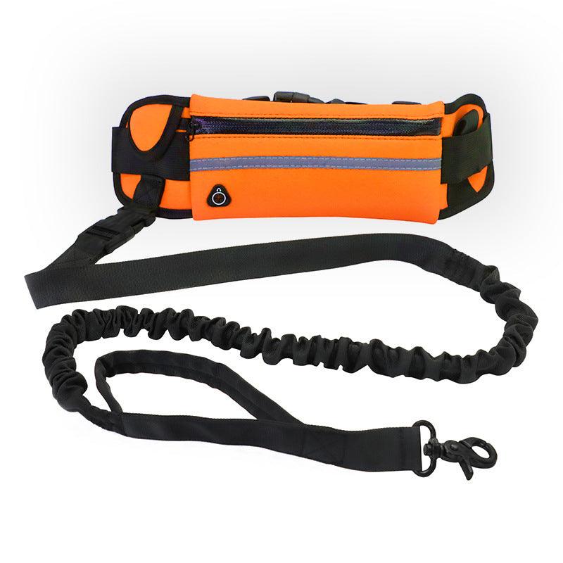 Hands Free Dog Leash Pet Walking And Training Belt With Shock Absorbing Bungee Leash For Up To 180Lbs Large Dogs Phone Pocket And Water Bottle Holder - Dog Hugs Cat