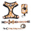 Camouflage Dog Chest Harness Set with Printed Polyester Strap - Dog Hugs Cat