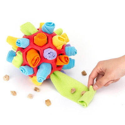 Canine Sniff & Snack Interactive Puzzle Ball - Dog Hugs Cat