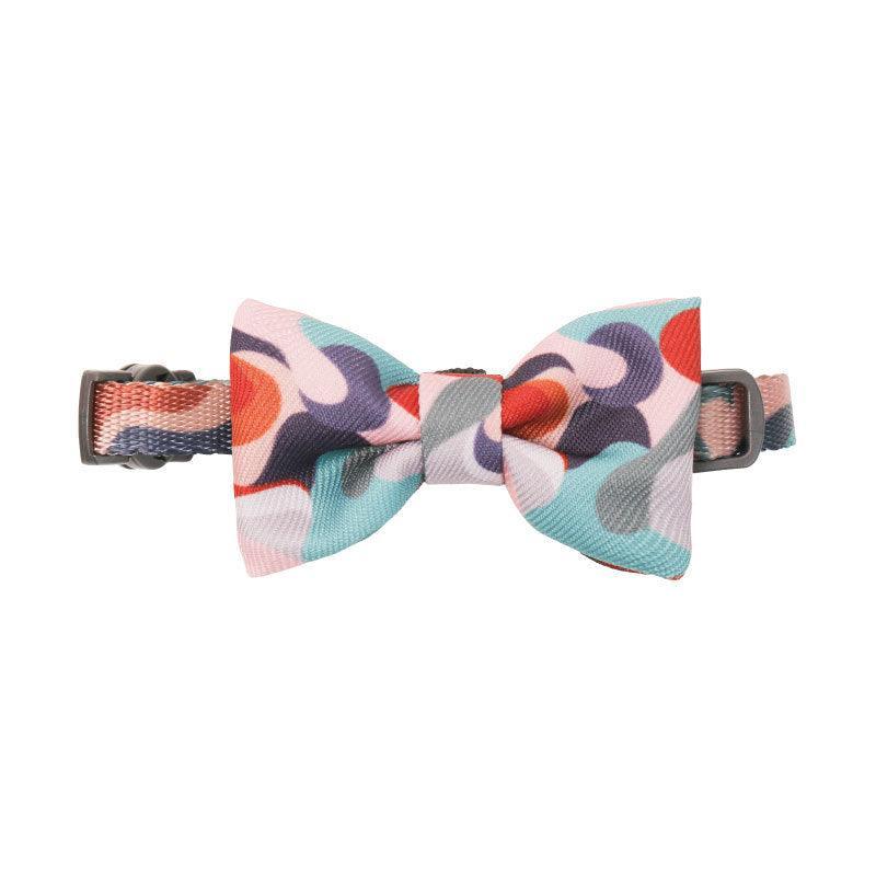 Casual Cotton Bow Tie Cat Collar - Stylish and Playful Accessory for Your Feline Friend - Dog Hugs Cat